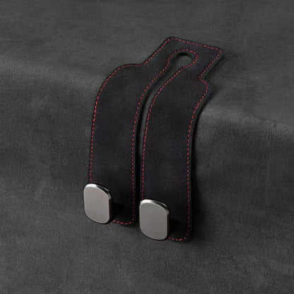dual hooks for vehicle seat backrest