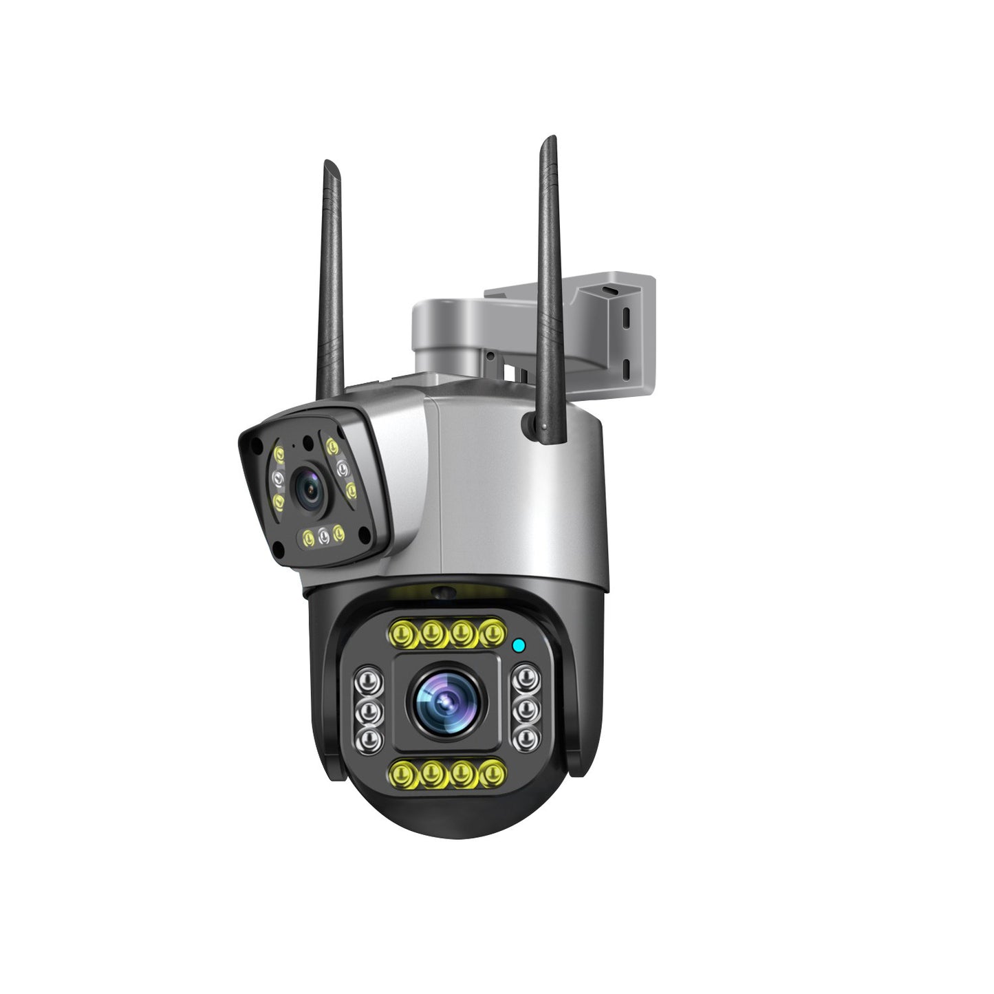 Dual Lens Home Security Camera with Voice Intercom