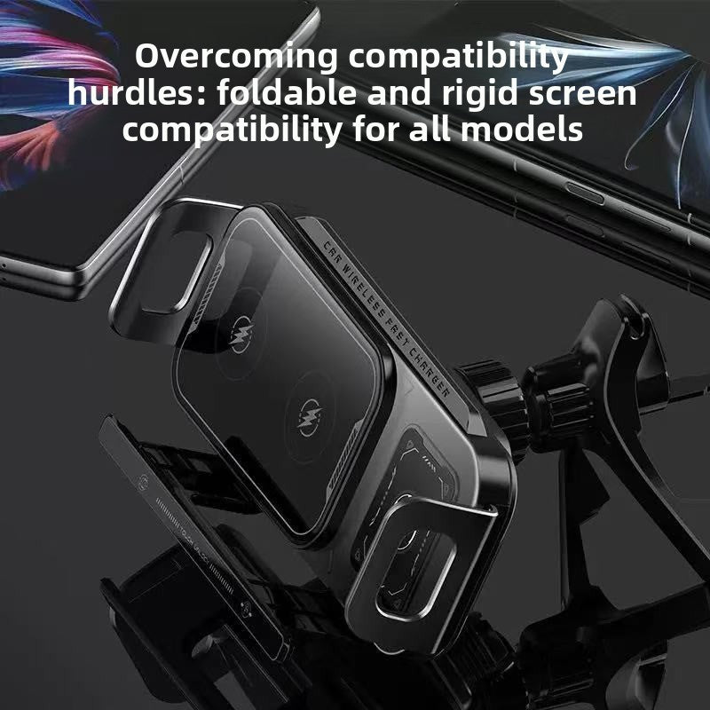 Dual Motor Wireless Car Phone Holder with 360 Rotation