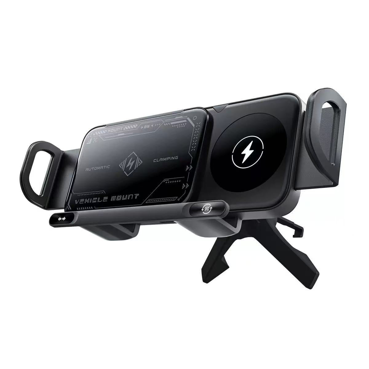 Dual Motor Wireless Car Phone Holder with 360 Rotation