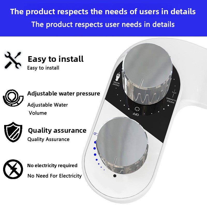 Dual Nozzle Non-Electric Bidet Cleaner