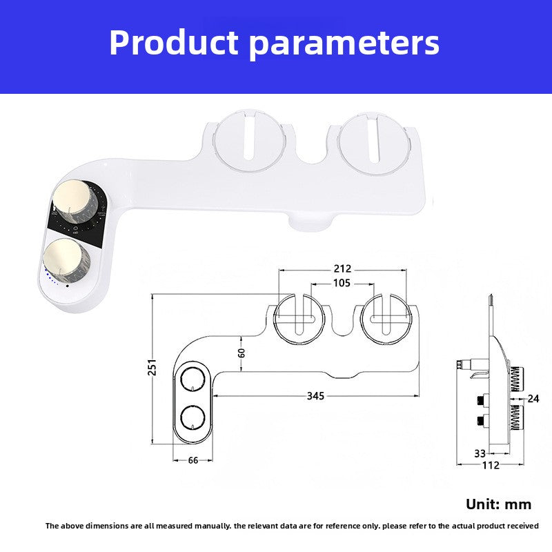 Dual Nozzle Non-Electric Bidet Cleaner