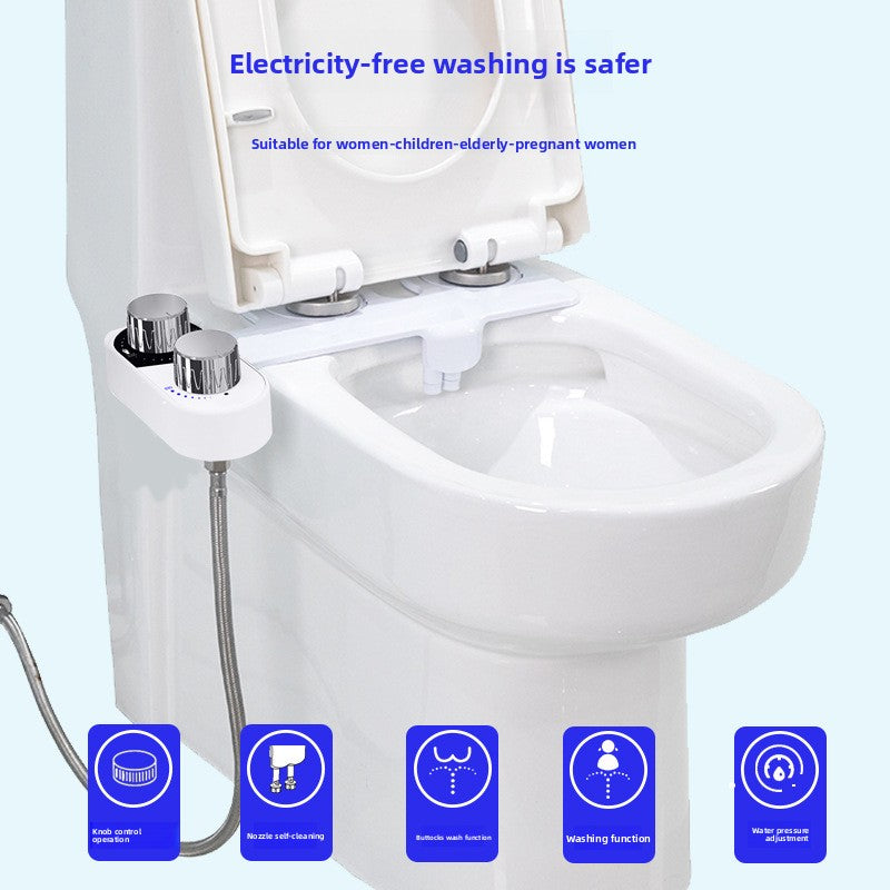 Dual Nozzle Non-Electric Bidet Cleaner