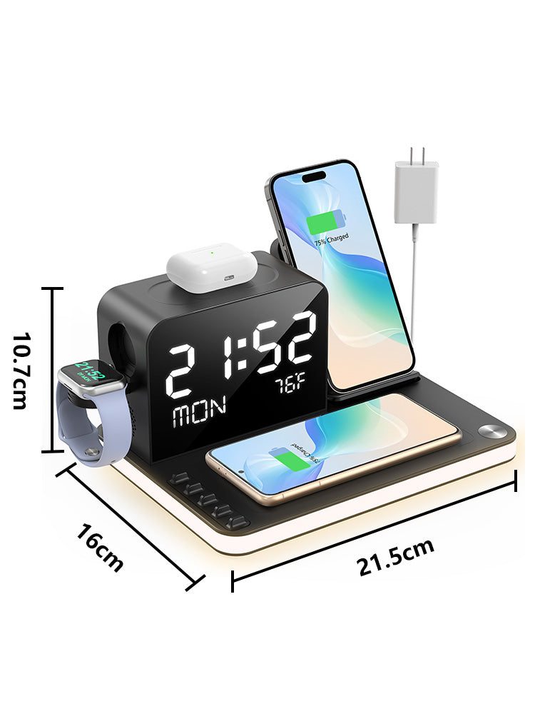 Dual Phone Three-in-One Wireless Charger Dock