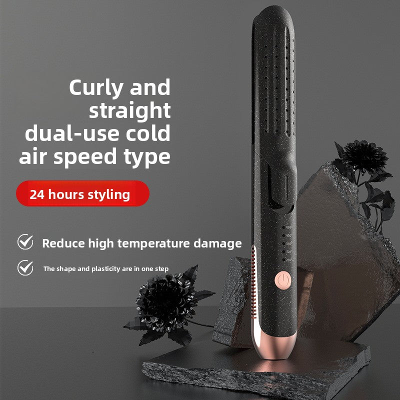 Dual-Purpose Cold Air Hair Straightener and Curling Iron