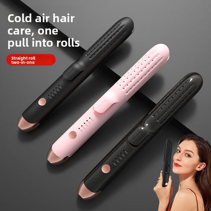 Dual-Purpose Cold Air Hair Straightener and Curling Iron