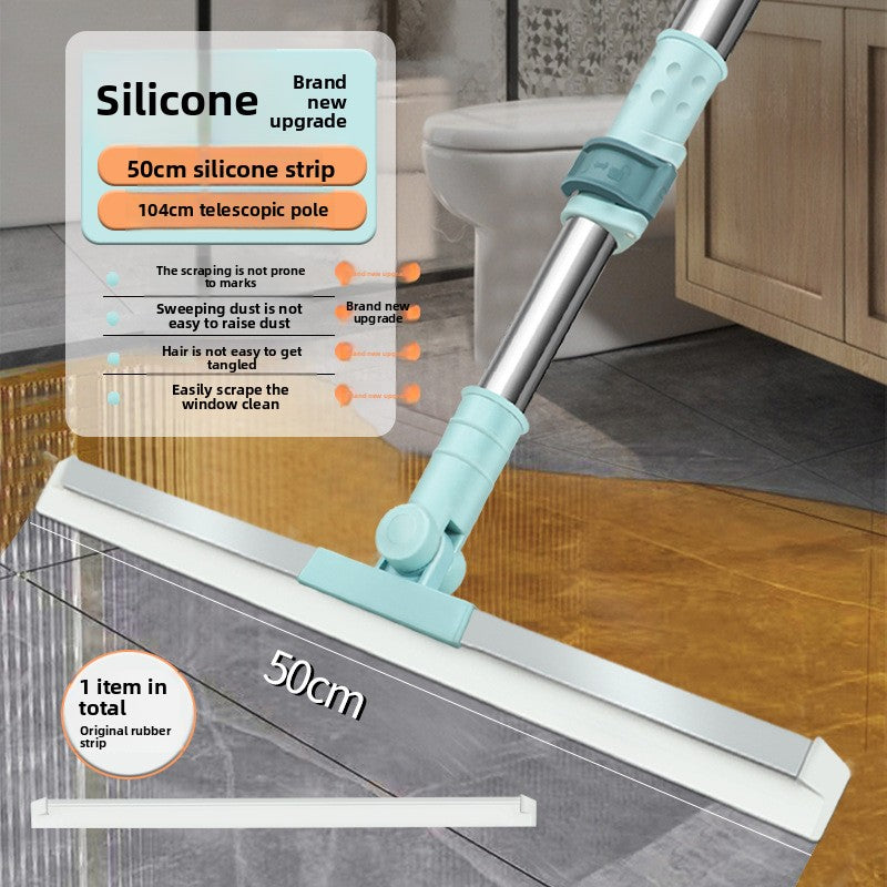 Dual-purpose dry and wet broom