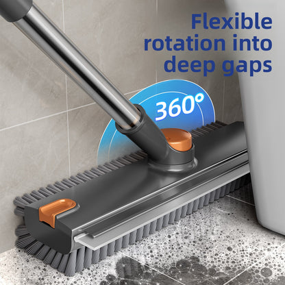 Dual-purpose hard-bristled floor brush
