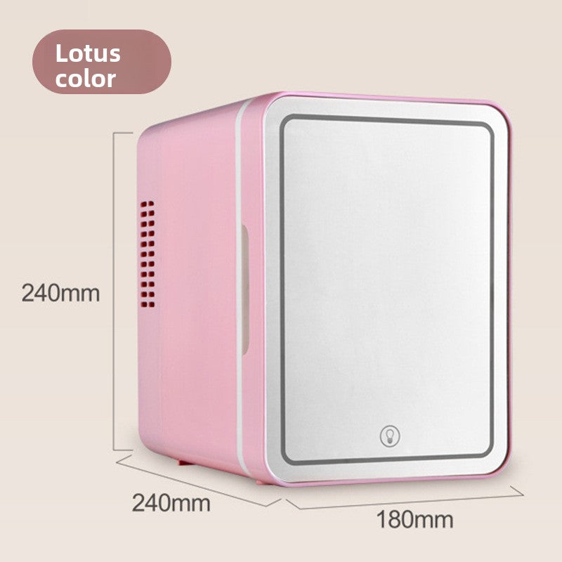 Dual Purpose Makeup Mirror Mini Refrigerator