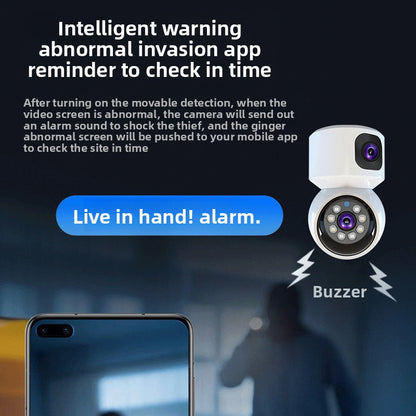 Dual-screen waterproof home security camera