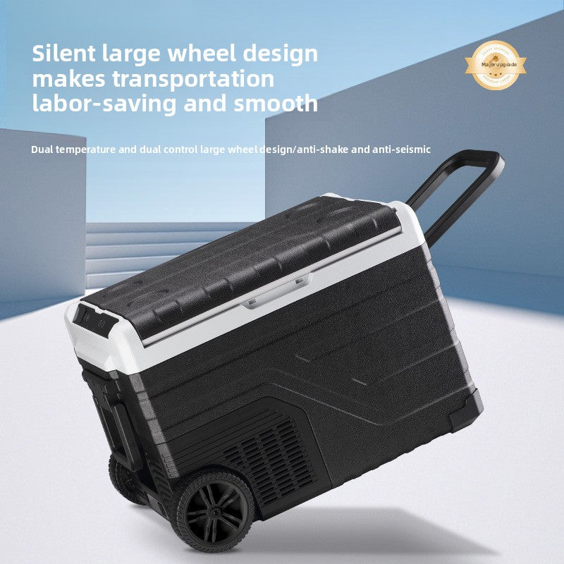 Dual Temperature Car Refrigerator with Compressor Cooling