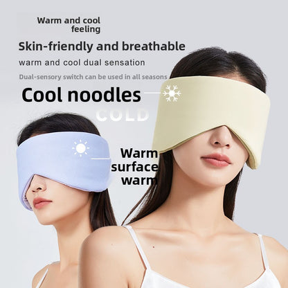Dual-Temperature Sensation Space Capsule Eye Mask for Sleep, Light Blocking, Office Use, and Travel