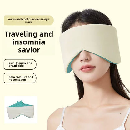 Dual-Temperature Sensation Space Capsule Eye Mask for Sleep, Light Blocking, Office Use, and Travel