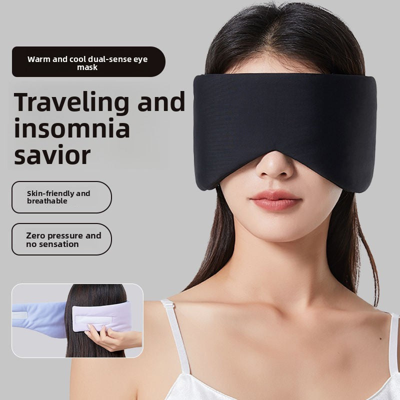 Dual-Temperature Sensation Space Capsule Eye Mask for Sleep, Light Blocking, Office Use, and Travel