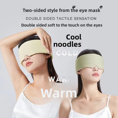 Dual-Temperature Sensation Space Capsule Eye Mask for Sleep, Light Blocking, Office Use, and Travel