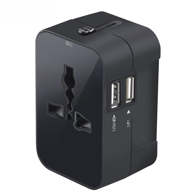 Dual USB Universal Socket Converter Travel Adapter