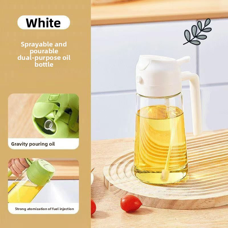 Dual-Use Glass Oil Spray Bottle