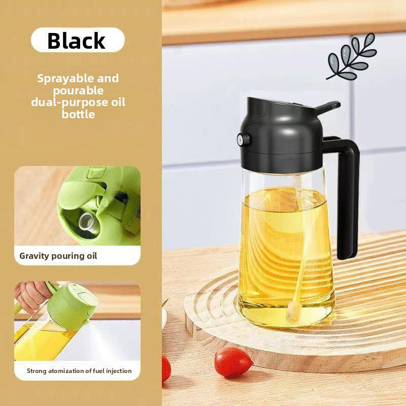 Dual-Use Glass Oil Spray Bottle