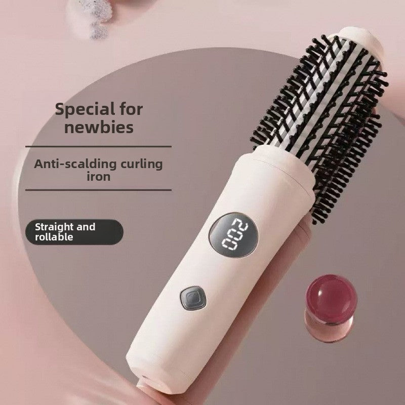Dual-Use Wireless Hair Straightening and Curling Comb