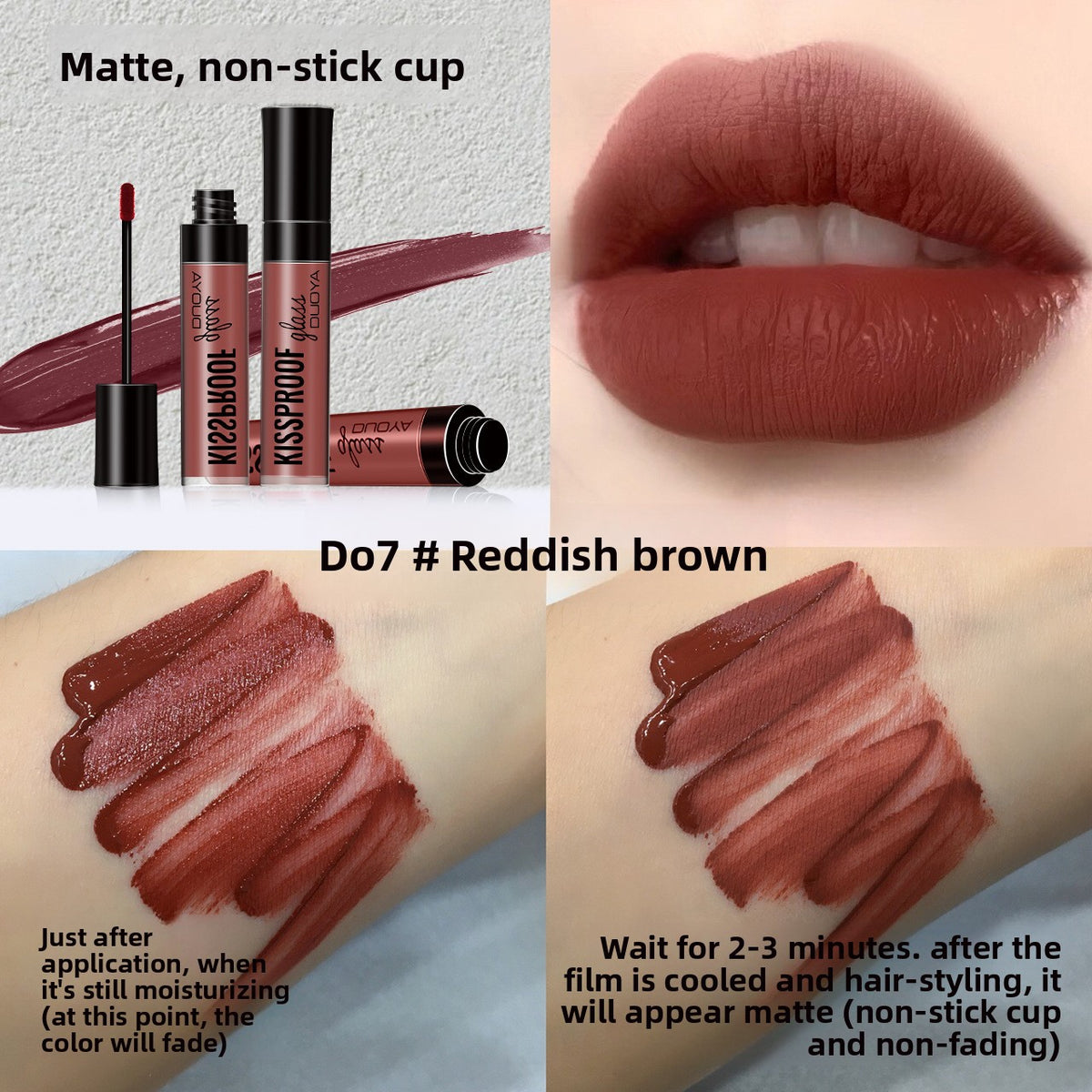 DUOYA Matte Velvet Lip Glaze