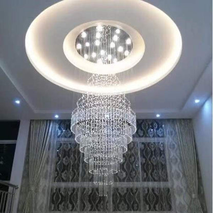 Duplex Crystal Chandelier, Hollow-Design Living Room Chandelier