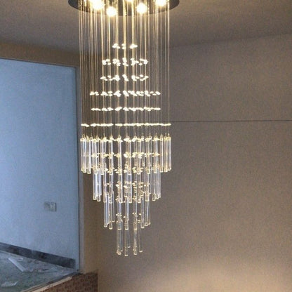 Duplex Crystal Chandelier, Hollow-Design Living Room Chandelier