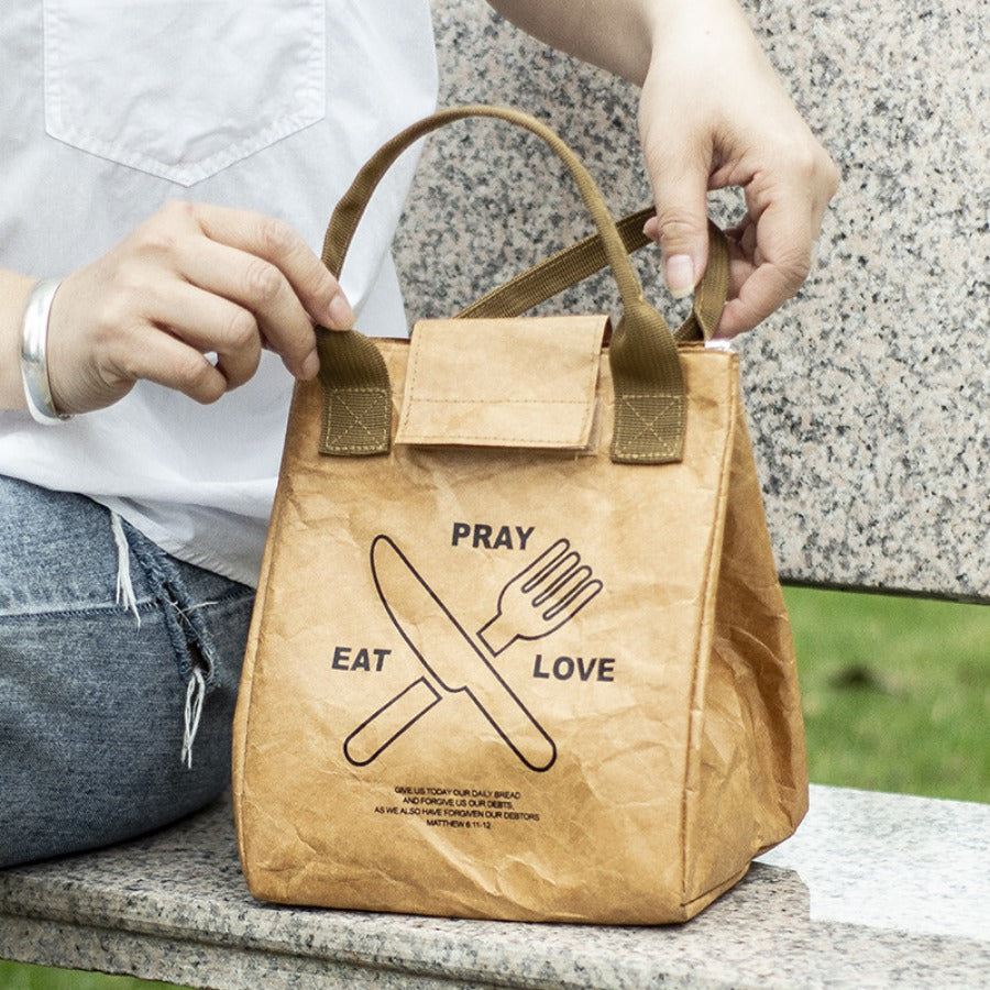 DuPont Paper Kraft Paper Lunch Bag Aluminum Foil Insulation Bag Lunch Box Bag Waterproof Picnic Lunch Box Bag Lunch Box Bag Lunch Bag