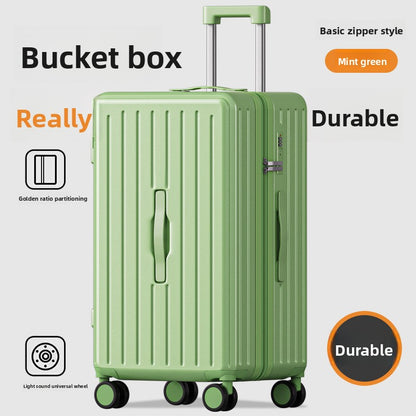 Durable password-locked silent suitcase