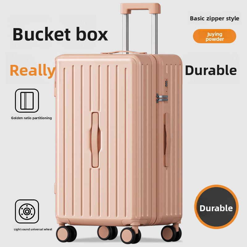 Durable password-locked silent suitcase