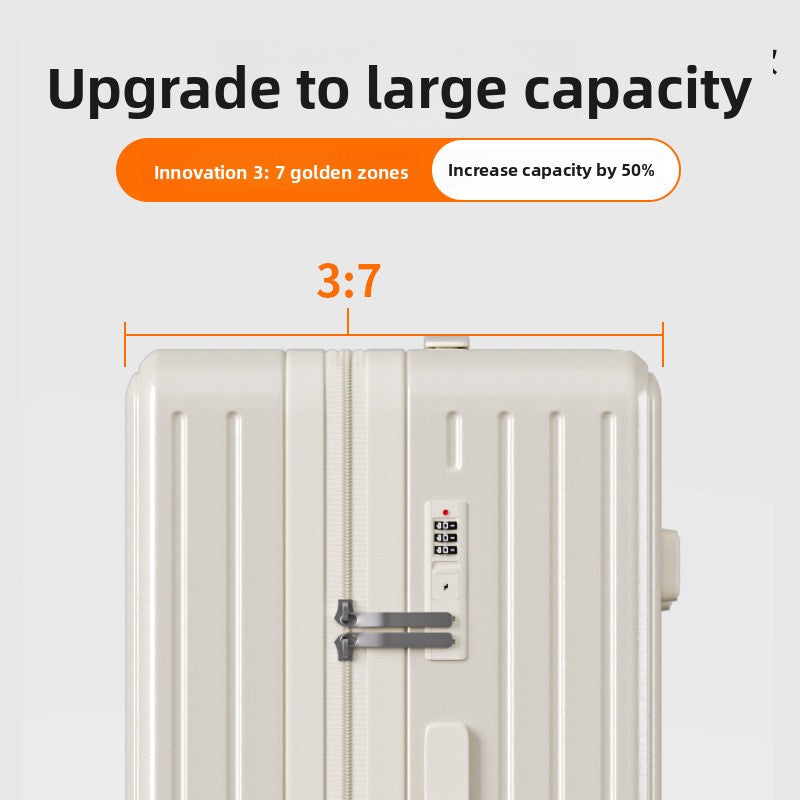 Durable password-locked silent suitcase