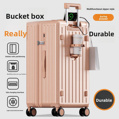 Durable password-locked silent suitcase