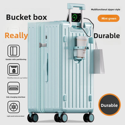 Durable password-locked silent suitcase