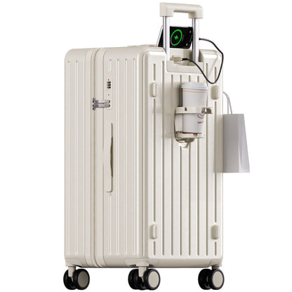 Durable password-locked silent suitcase