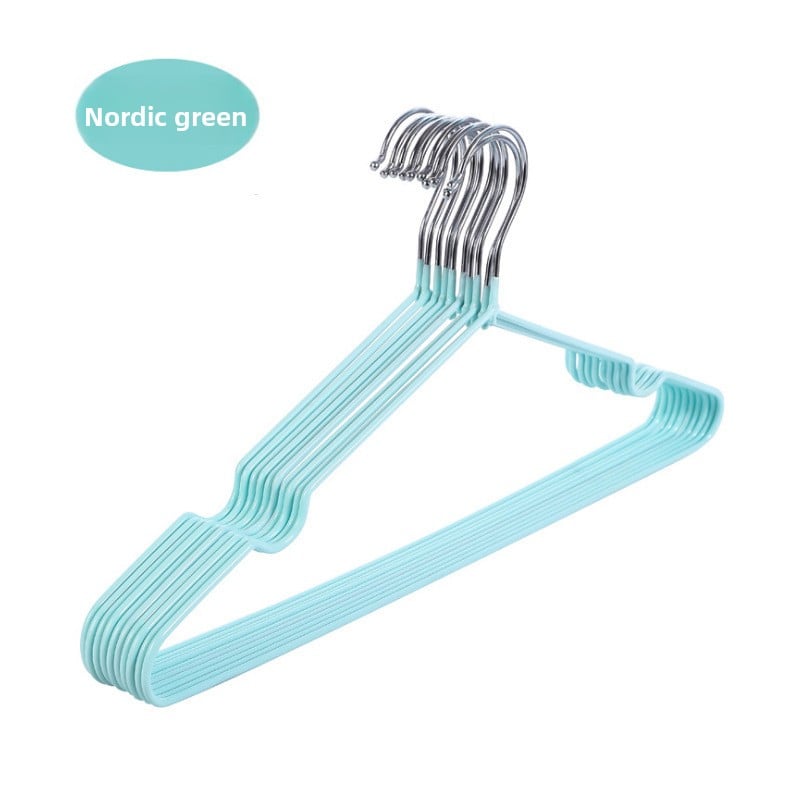 Durable Plastic-Coated Anti-Slip Clothes Hangers for Home Use (10-Pack)
