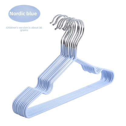 Durable Plastic-Coated Anti-Slip Clothes Hangers for Home Use (10-Pack)