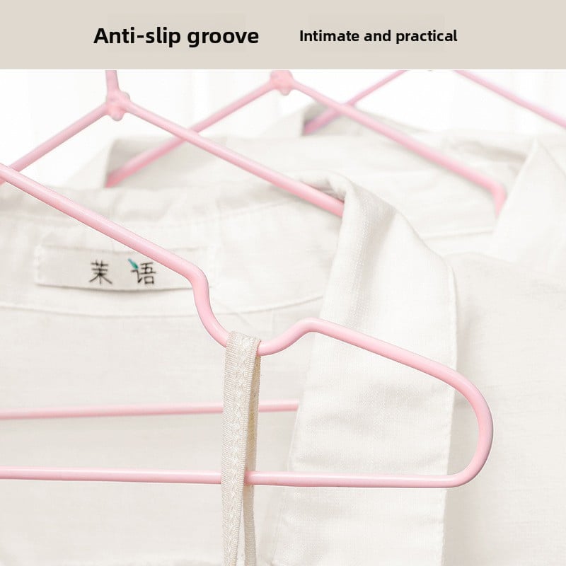 Durable Plastic-Coated Anti-Slip Clothes Hangers for Home Use (10-Pack)