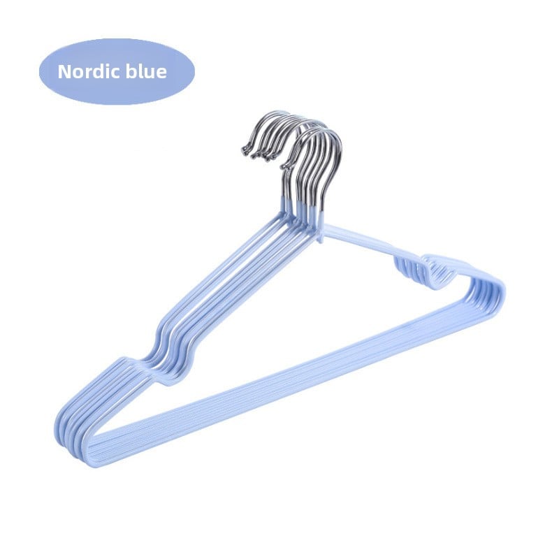 Durable Plastic-Coated Anti-Slip Clothes Hangers for Home Use (10-Pack)