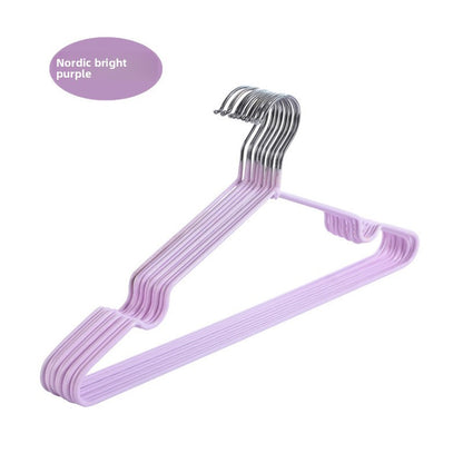 Durable Plastic-Coated Anti-Slip Clothes Hangers for Home Use (10-Pack)