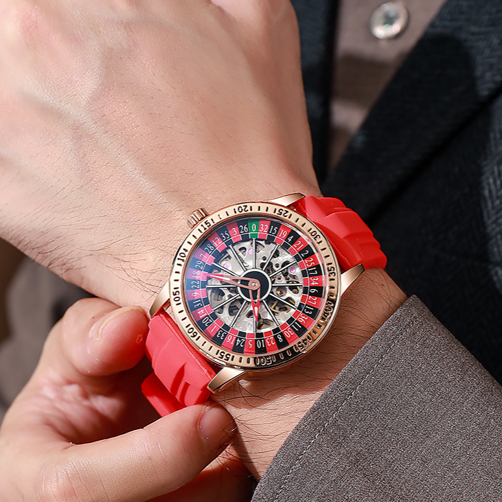 Durwin Automatic Mechanical Watch with Rotating Wheel