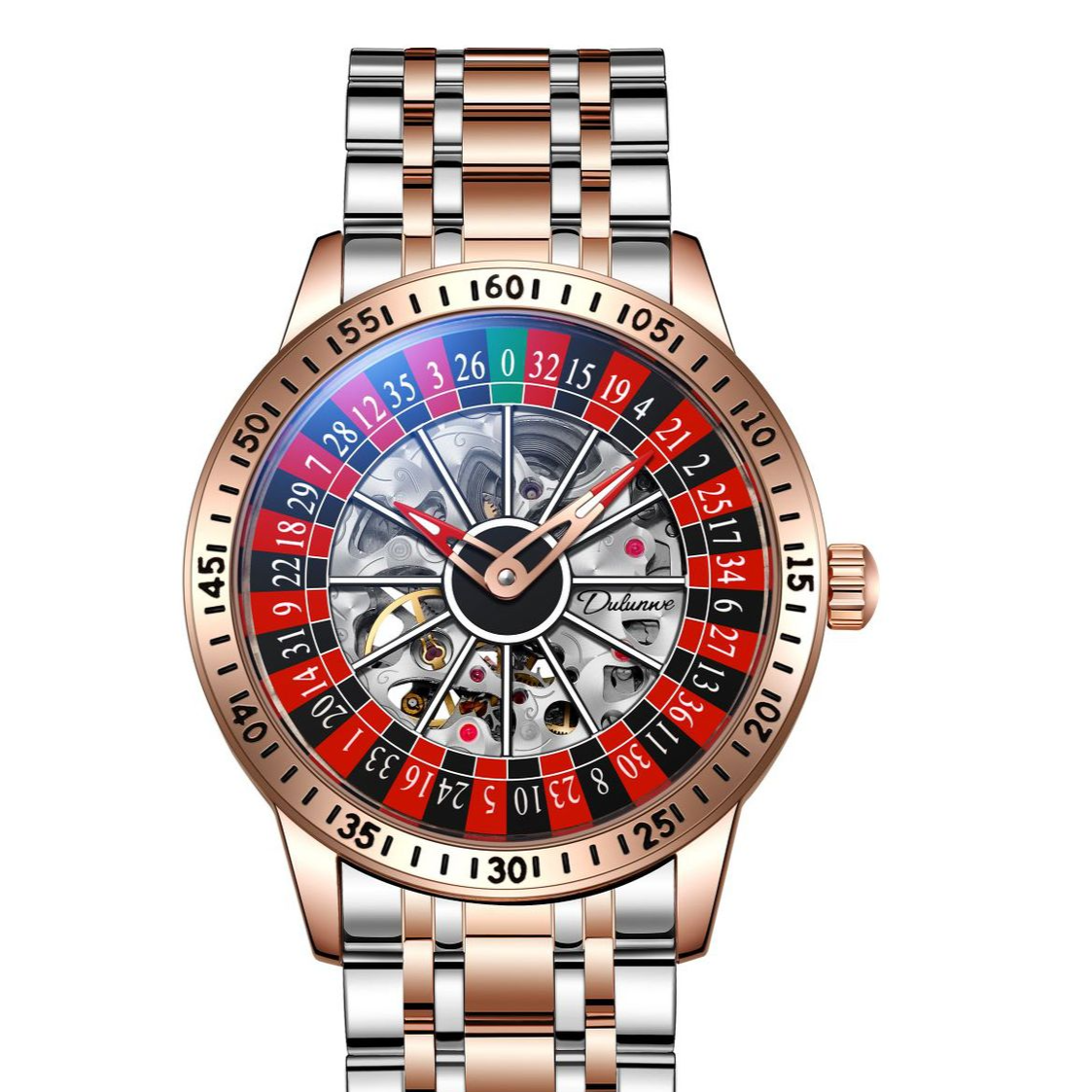 Durwin Automatic Mechanical Watch with Rotating Wheel
