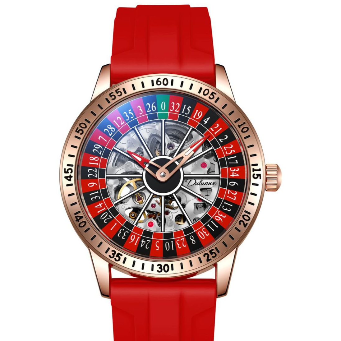 Durwin Automatic Mechanical Watch with Rotating Wheel
