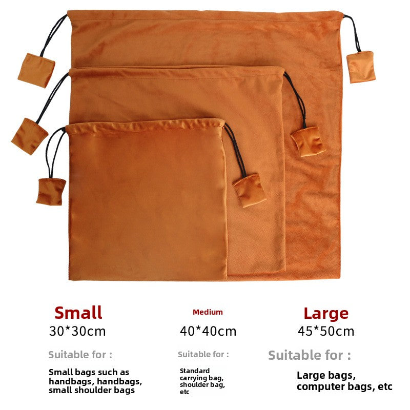 Dust-proof suede velvet drawstring drawstring storage bag
