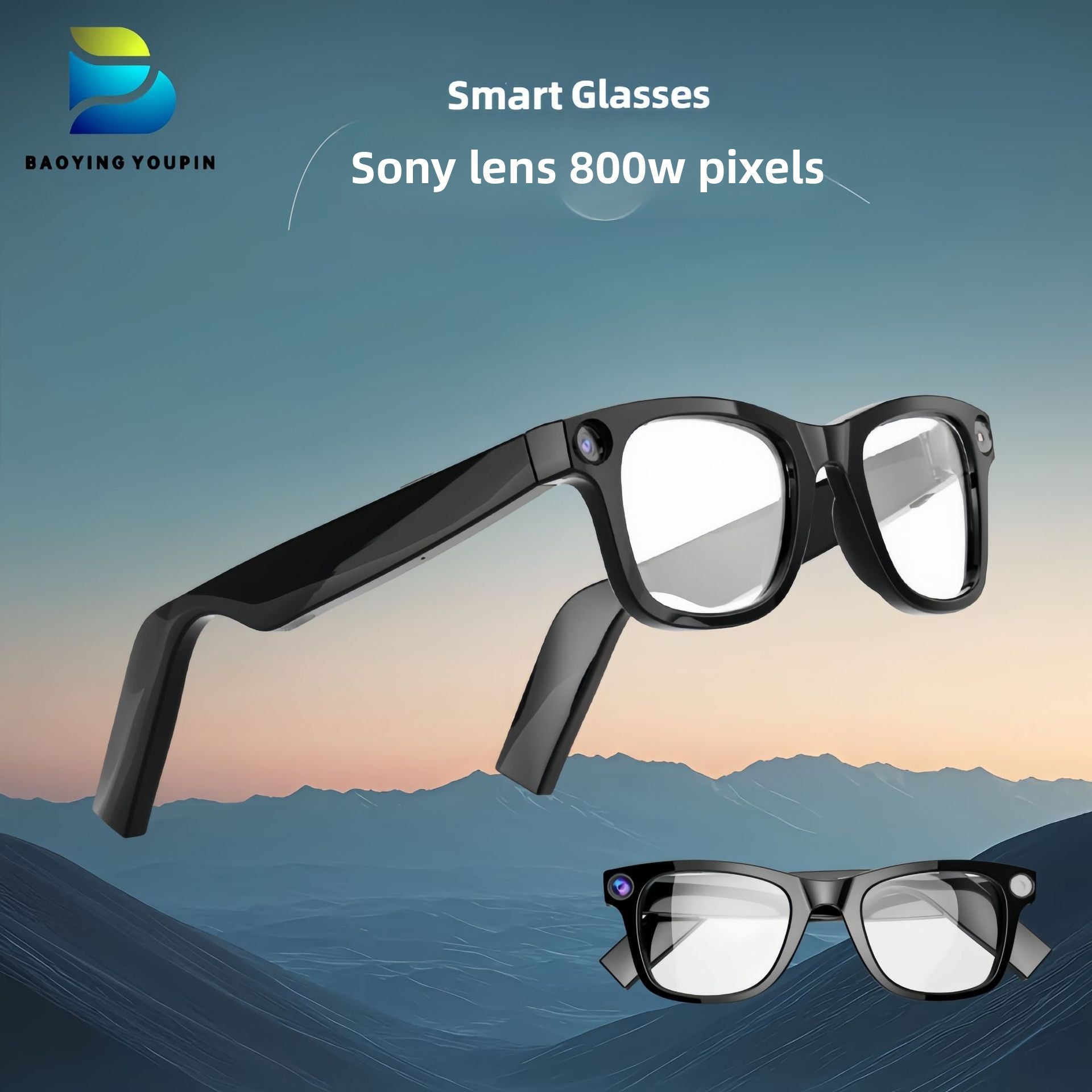 E02 Smart Glasses with Camera AI Translation Bluetooth