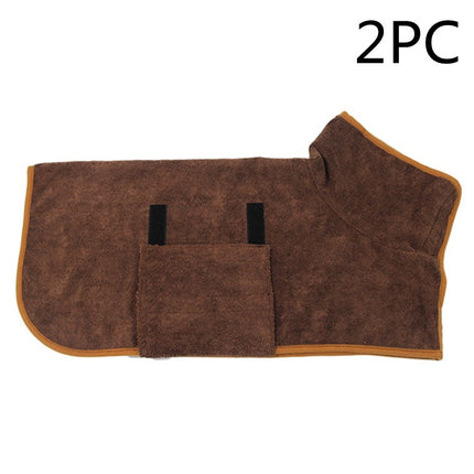 Buy Waist-Wrapped Microfiber Pet Bathrobe Super Absorbent Towel