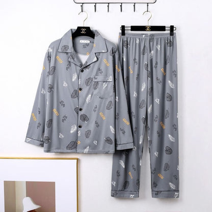 Buy Men’s Minimalist Long Sleeve Pajamas Sleepwear Set