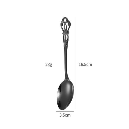 Gold Plated Stainless Steel Spoon Western Dinnerware Set