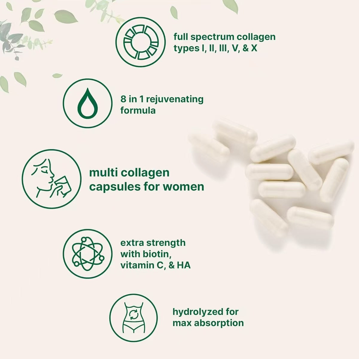Modern Vitamin Collagen Capsules Multi for Skin and Wellness
