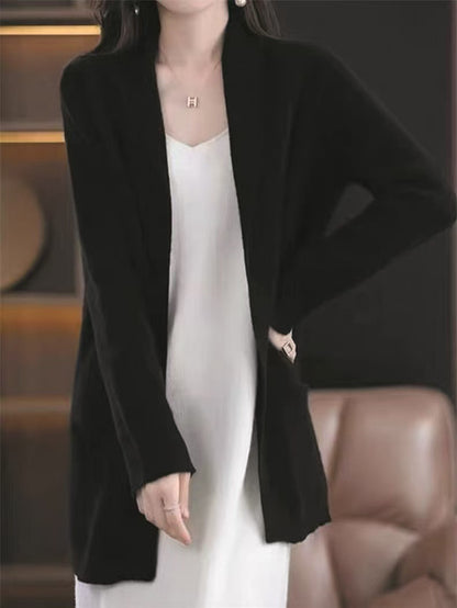Buy Women’s Stylish Loose-Fitting Mid-Length Knit Cardigan Online