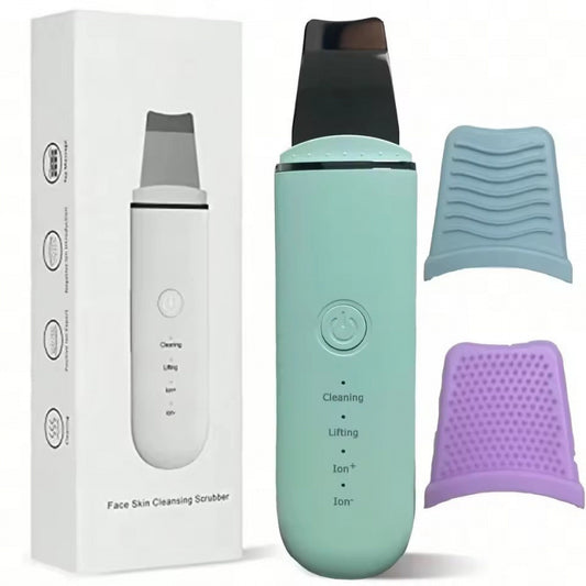 Ultrasonic Skin Scrubber Cleansing Massage Device Face Use