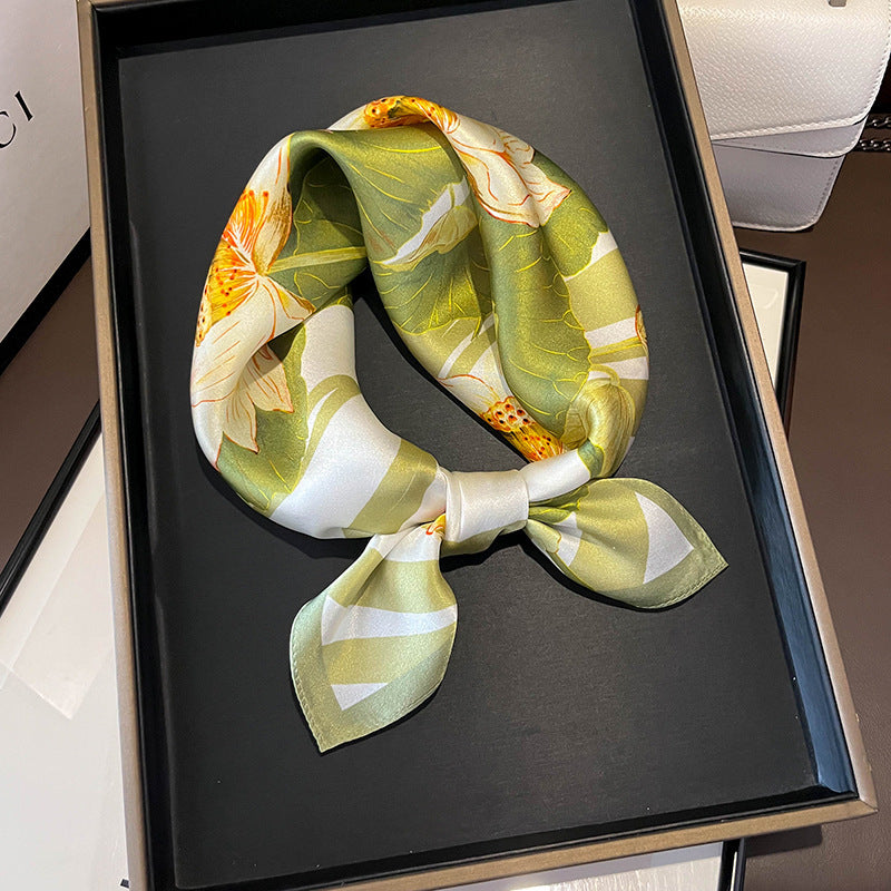Buy Beige Silk Square Scarf for Women Versatile & Easy to Style